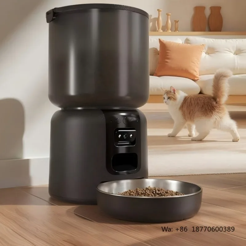 Elecpet 3 in 1 Smart Pet Feeder With Laser Tracking App Control AI Powered 4L Automatic Cat Food Dispenser 1080P 2 Camera