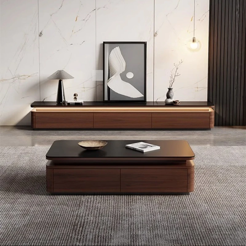 

Entertainment Center TV Stand Electric Fireplace Floating Wood Console Storage Cabinet Luxury Muebles Para Hogar Furniture