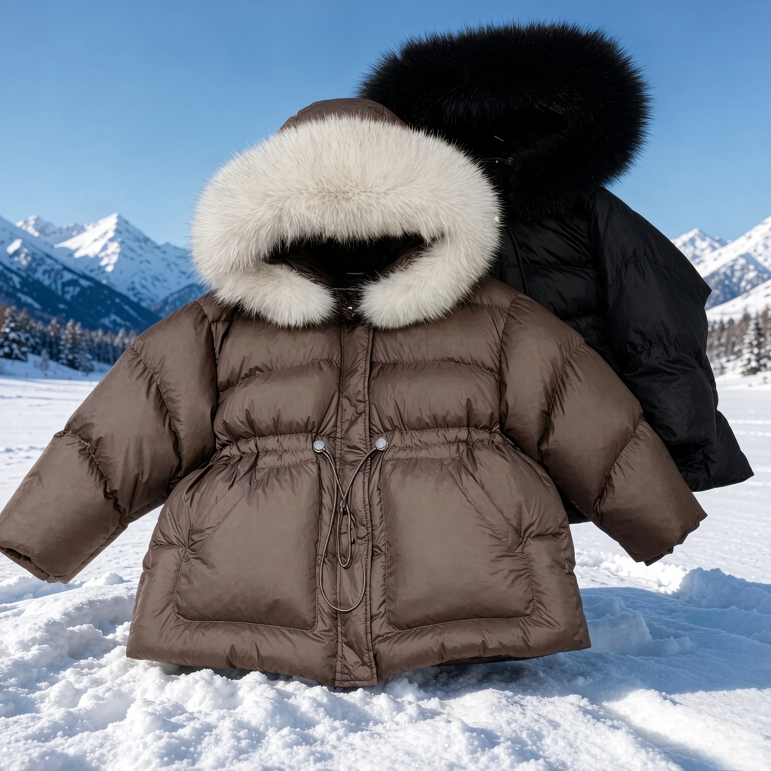 2026 Winter New Hooded Medium To Long Children's Thick Hairy Decorative Cotton Jacket