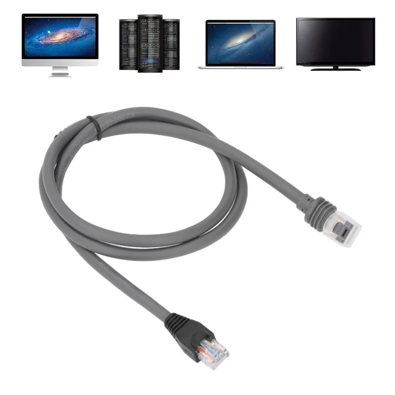 Rectangular Satellite Ethernet Cable Extension Replacement Prevent Water Portable For Mini Rectangular Satellite Grey 1m / 3ft