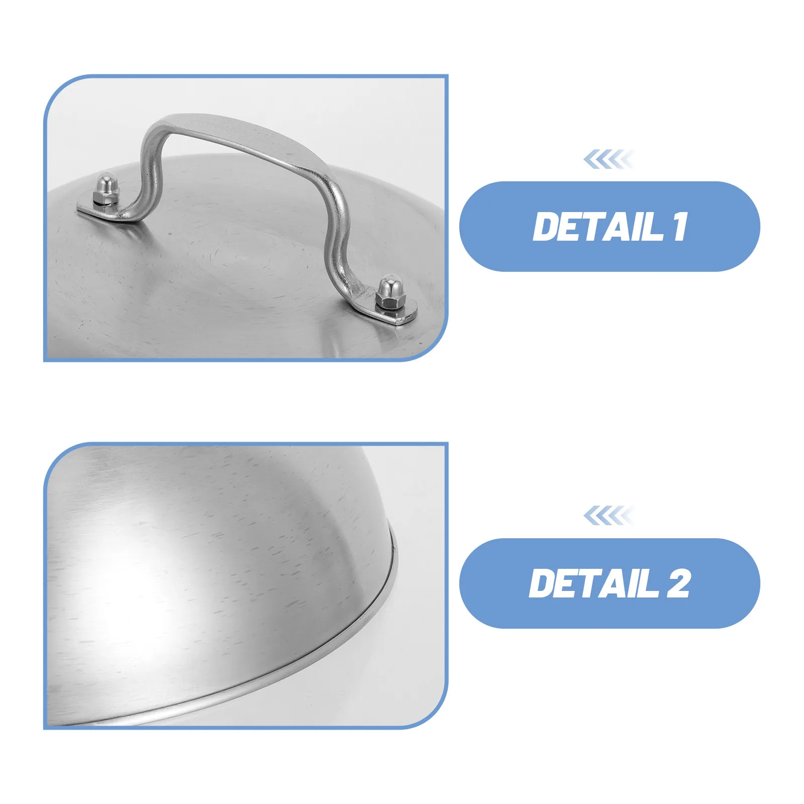 9 Inch Stainless Steel Dome Lid Grill Basting Cover for Bbq Griddle Cheese Melting Pan Lid Heavy Duty Cooking Cover view 6