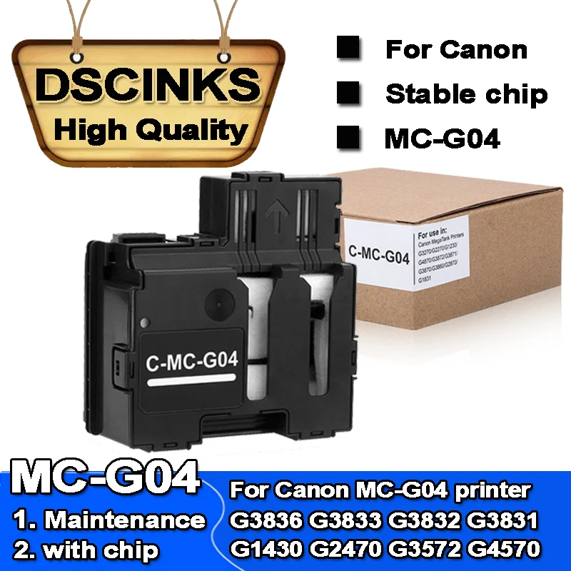 1PC X Canon MC-G04 Maintenance Tank For Canon G3836 G3833 G3832 G3831 G1430 G2470 G3572 G4570 G1737 G3872 MC-G04 waste ink tank