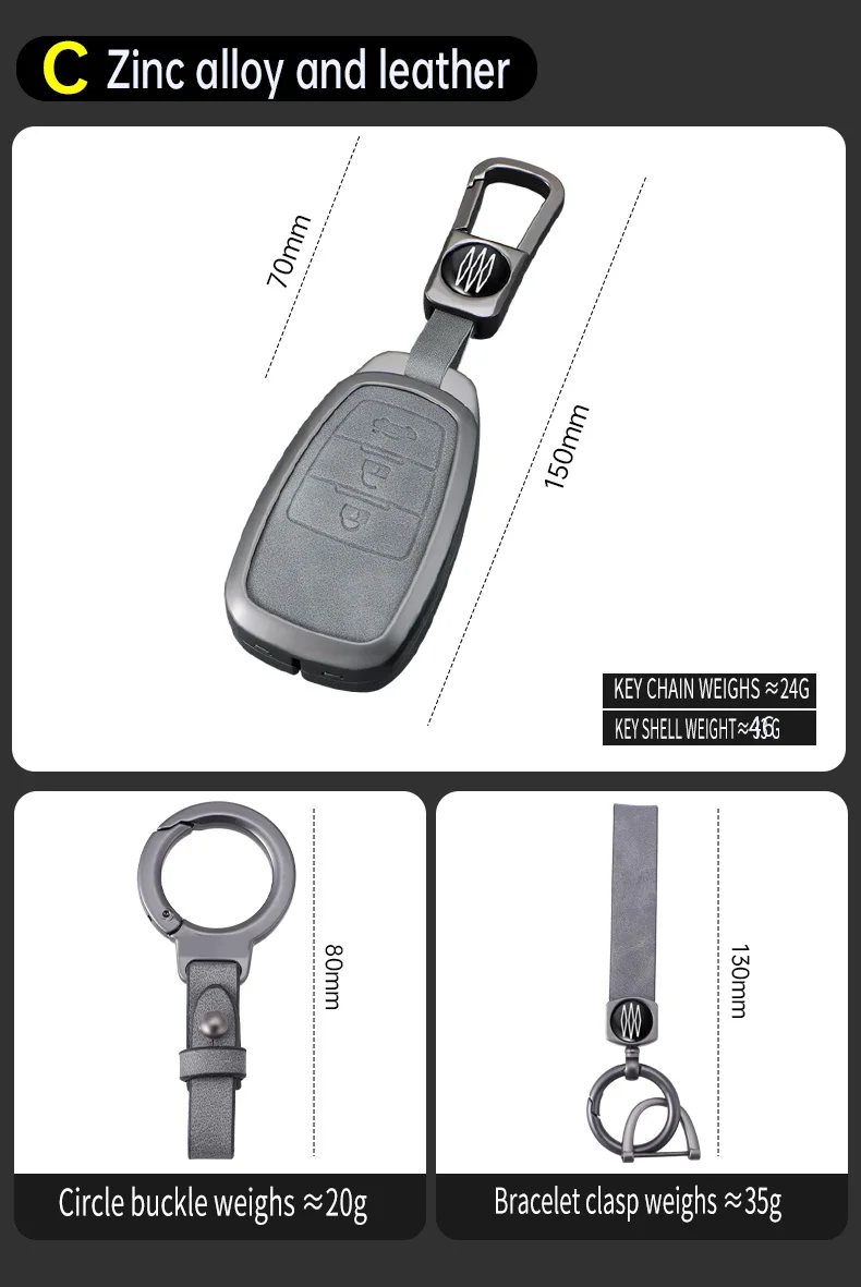 سبائك الزنك سيارة الذكية مفتاح بعيد غطاء حامي حامل قذيفة ل FAW Besturn X80 2018 2019 2020 2021 المفاتيح الملحقات #3