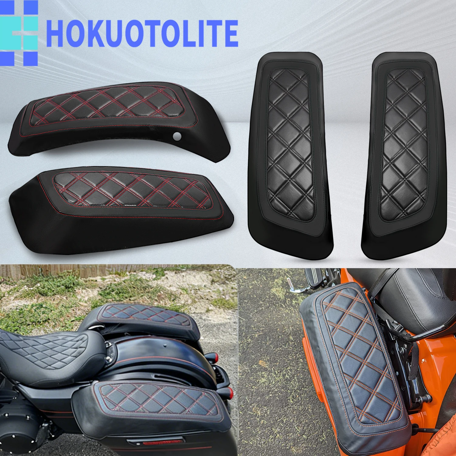 

Motorcycle Hard Saddlebag Lid Cover Waterproof Side Bag Speaker Lid For Harley Touring Road King Street Electra Glide 2014-2025