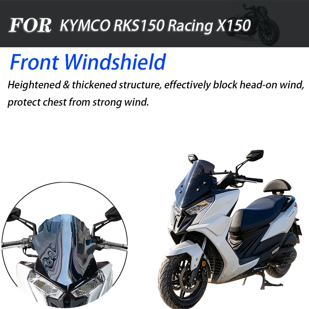 Sport Racing Front Windshield Wind Deflector Panel Fit KYMCO RKS150 Racing X150 Scooter Modification Accessories