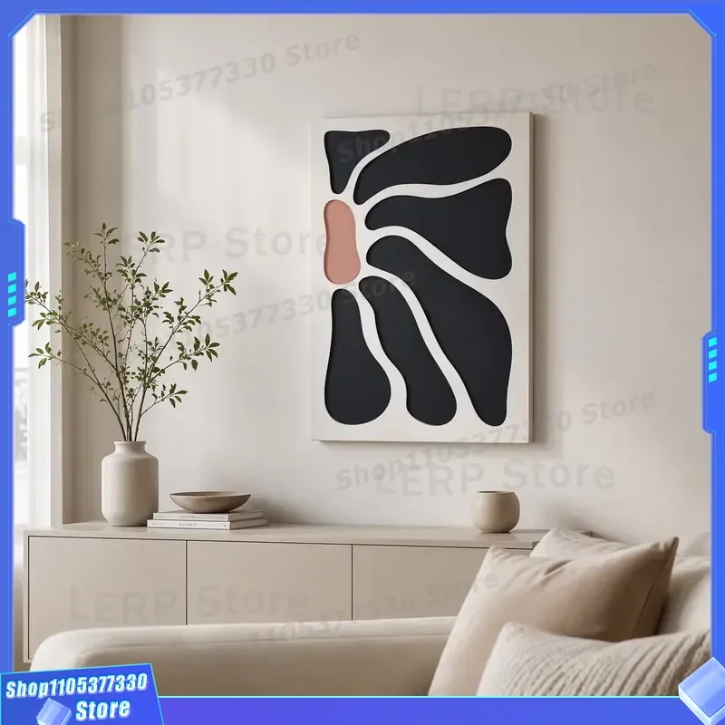 Art Deco Floral MDF Wall Art Decor for Living Room Modern Geometric Flower Design Home Interior Decoration Panel LK 26061