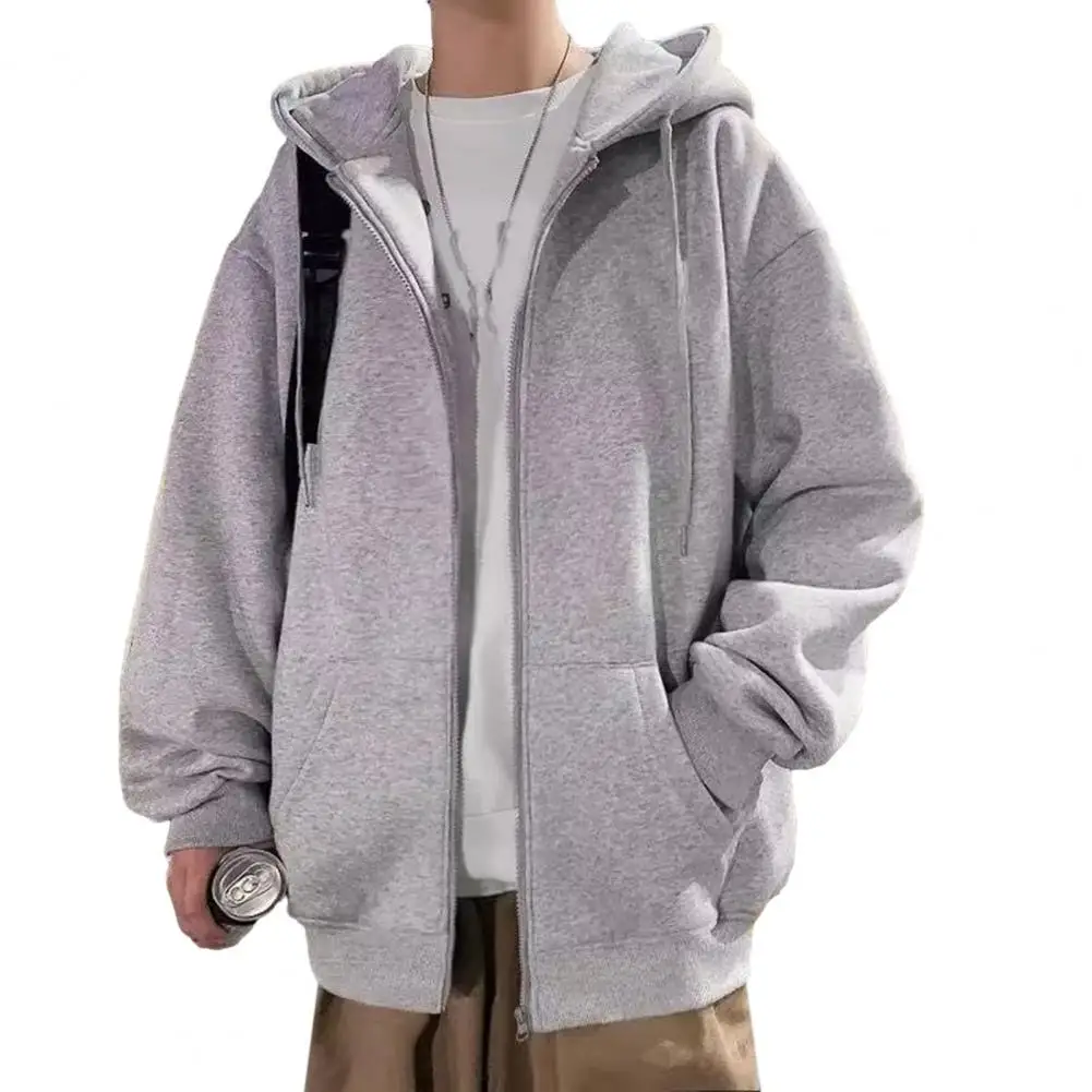 

Men Coat Streetwear Jacket Hooded Drawstring Thick Warm Coat autumn clothes