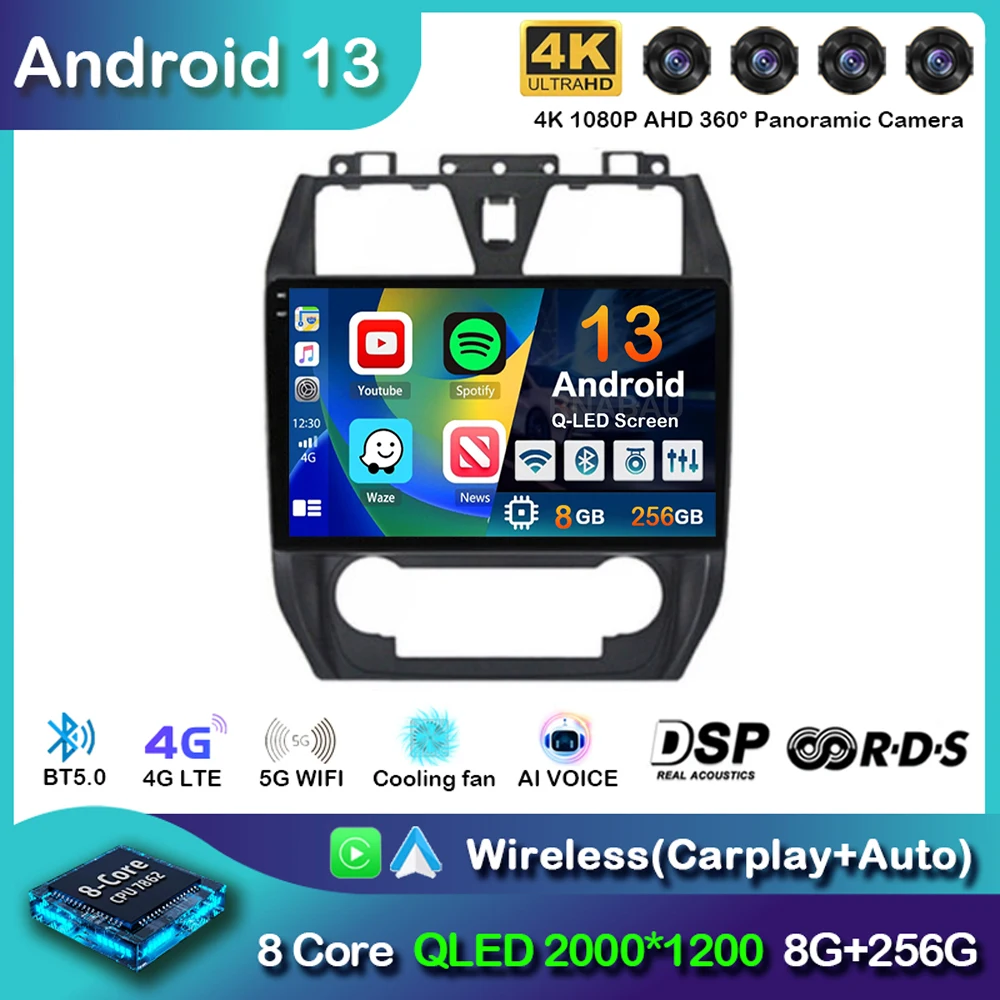 

Android 13 Wireless Carplay Auto 4G+WIFI Car Radio For Geely Emgrand EC7 1 2009-2016 Multimedia Player GPS Autoradio Stereo 2din