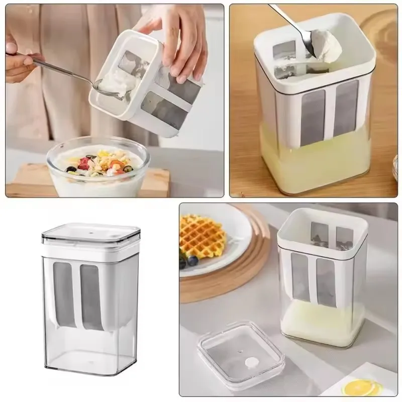 

1100ML Cheese Yogurt Maker Fresh Washable Homemade Whey Separator Kitchen Tool for Making Thick Greek Yogurt Soybean Milk