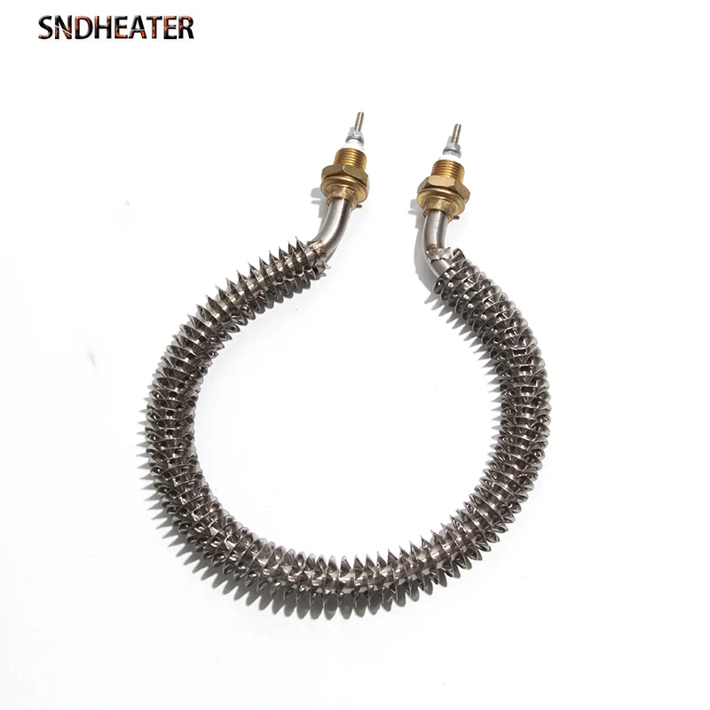 SNDHEATER Electrical Resistance Hot Air Fin Heater Coil 110V 220V 380V  Round Burning Element 1KW/1.2KW/1.5KW for Steam Cabinet