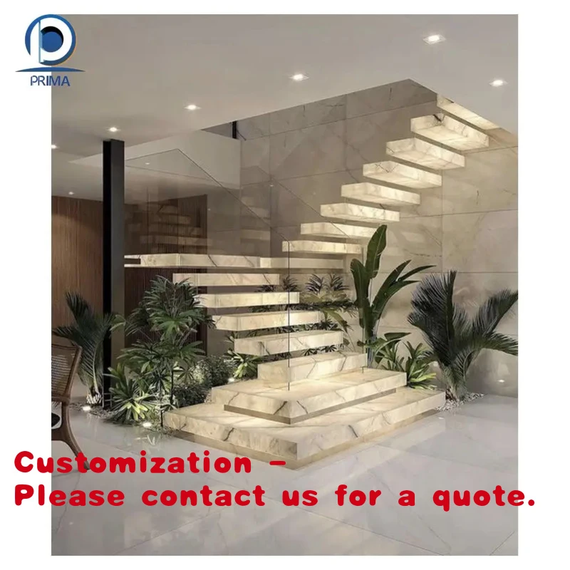 custom.Prima Straight Stair Cantilever Staircase With Glass Panel Railing Solid Wood Steps Design Floating Stairway