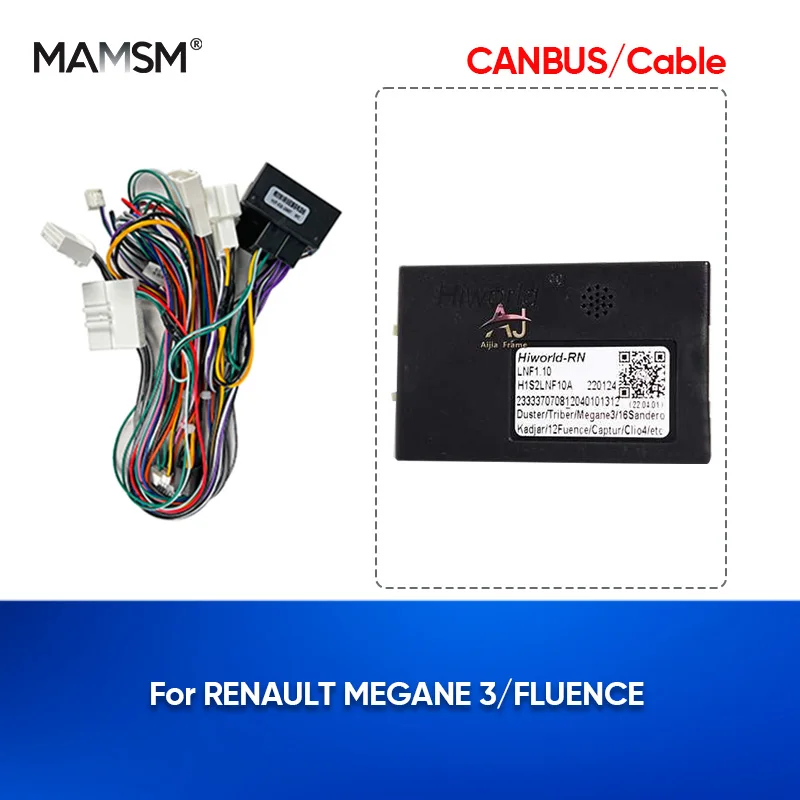 MAMSM Car Radio Canbus Box For RENAULT MEGANE 3/FLUENCE Auto Multimedia Navigation Wiring Harness Power Cable Decoder Adapter