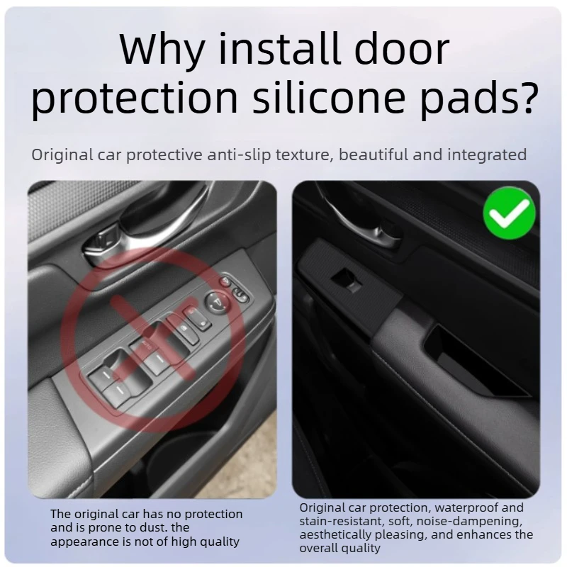 Türarmlehnen-Silikonauflage Fensterheber-Schalteraufkleber für Honda CR-V/Breeze 2023-2026 Innendekorationsprodukte Zubehör Werkzeuge