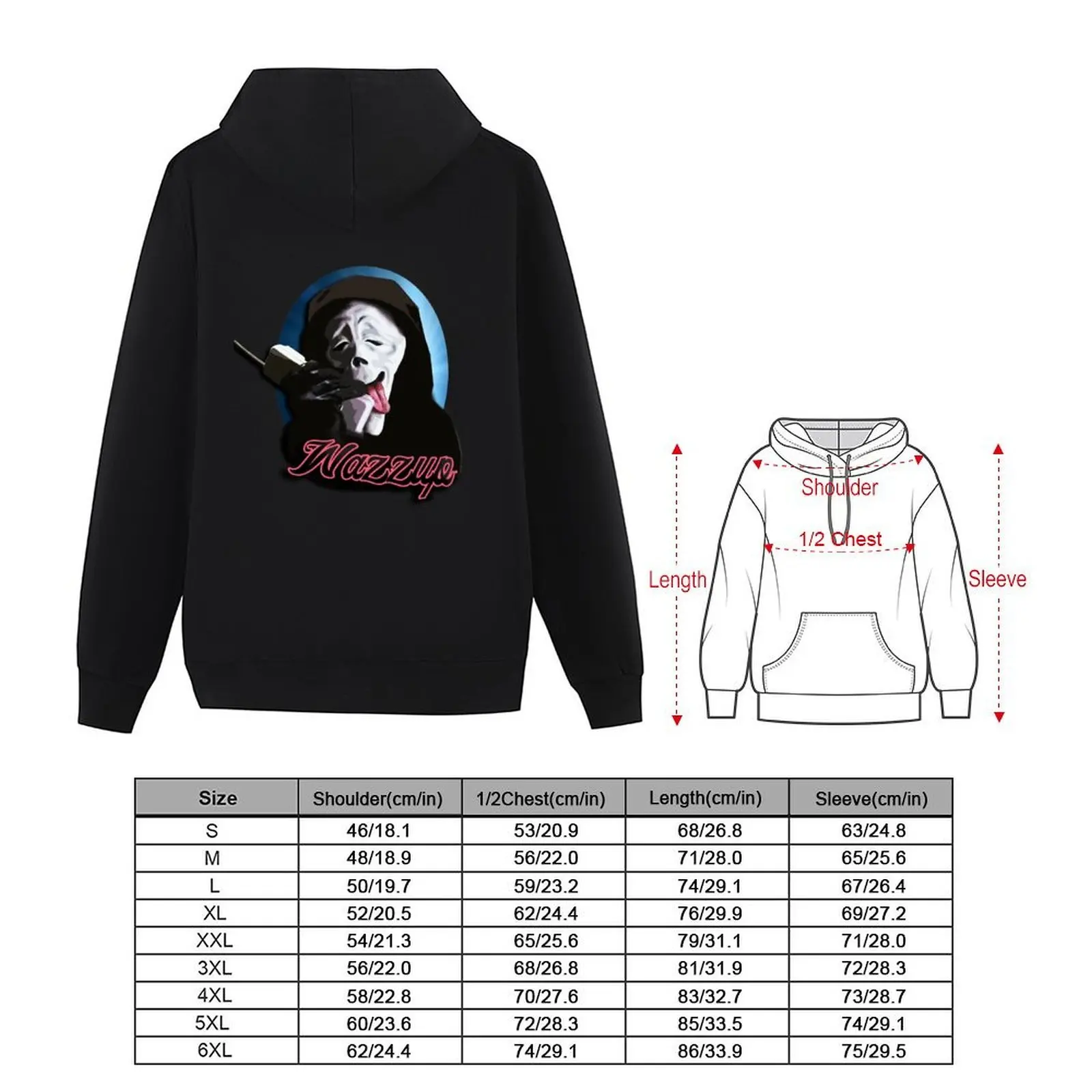 Wazzup - Scary Movie Vintage Hoodie aesthetic clothing men's clothing autumn fashion men new in hoodies & sweat-shirt