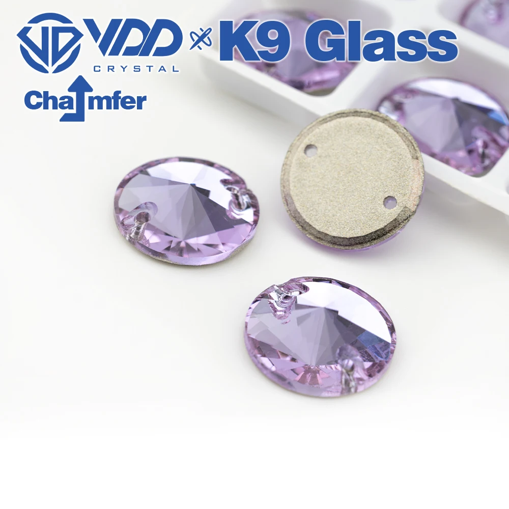 VDD Rivoli S122 Violet K9 Glass All Sizes Sew On Strass Flatback Diamond Crystal Sewing Rhinestones For Garment  Wedding Dress