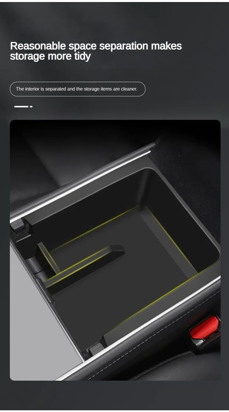 Für Tesla Modell Y 3, Mittelkonsole Lagerung Organizer Box Tablett Armlehne Versteckte Box Bins Tasse Halter Auto Innen Zubehör – Detail 17