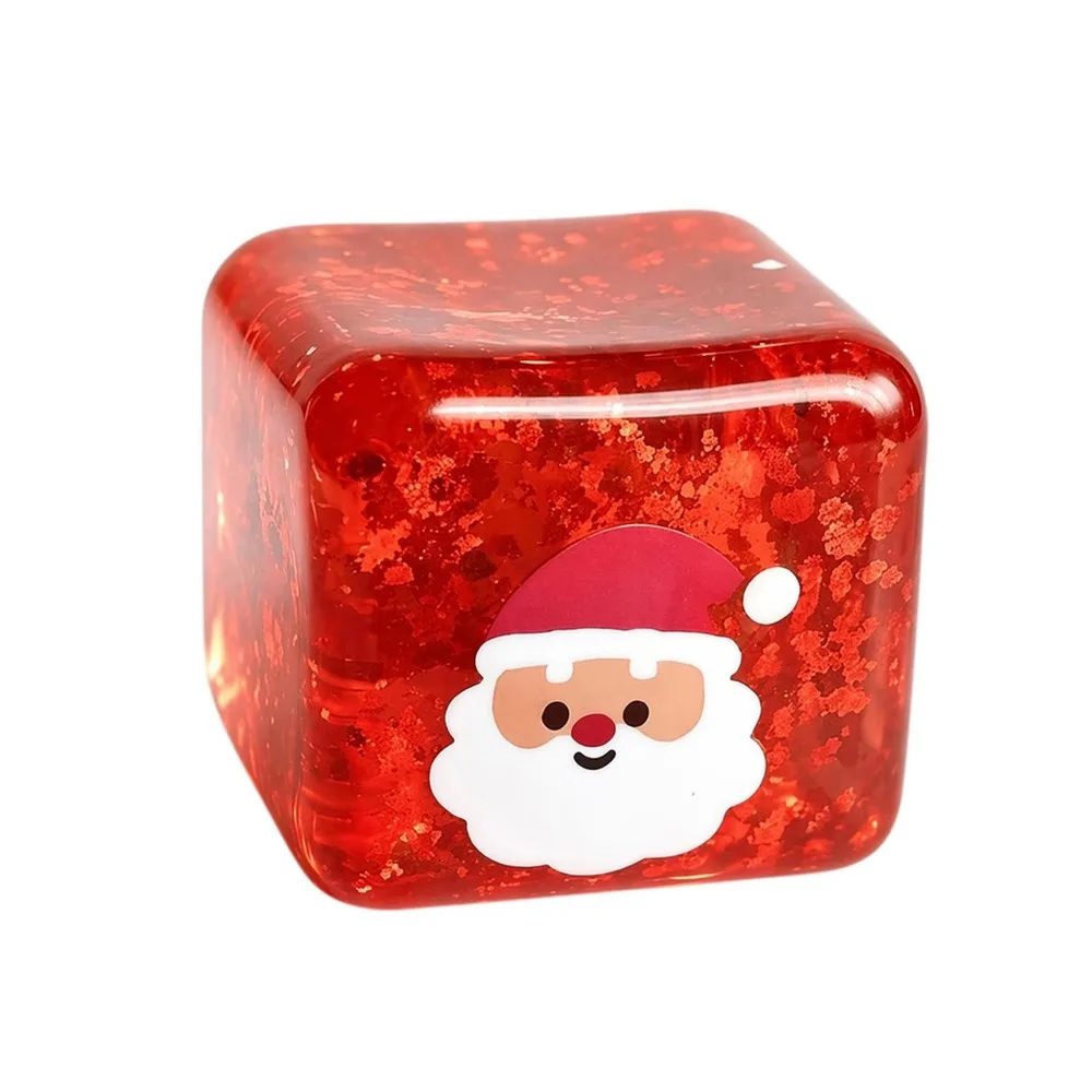 Slow Rebound Christmas Cube Squeeze Toy Lightweight Snowman/Christmas Tree Squeeze Fidget Toy Soft Touch Sensory Stress Block
