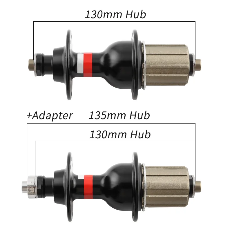 MUQZI-Adaptador de asiento de extensión de cubo trasero de bicicleta, bujes de acero inoxidable de 130 a 135mm, accesorios de conversión para