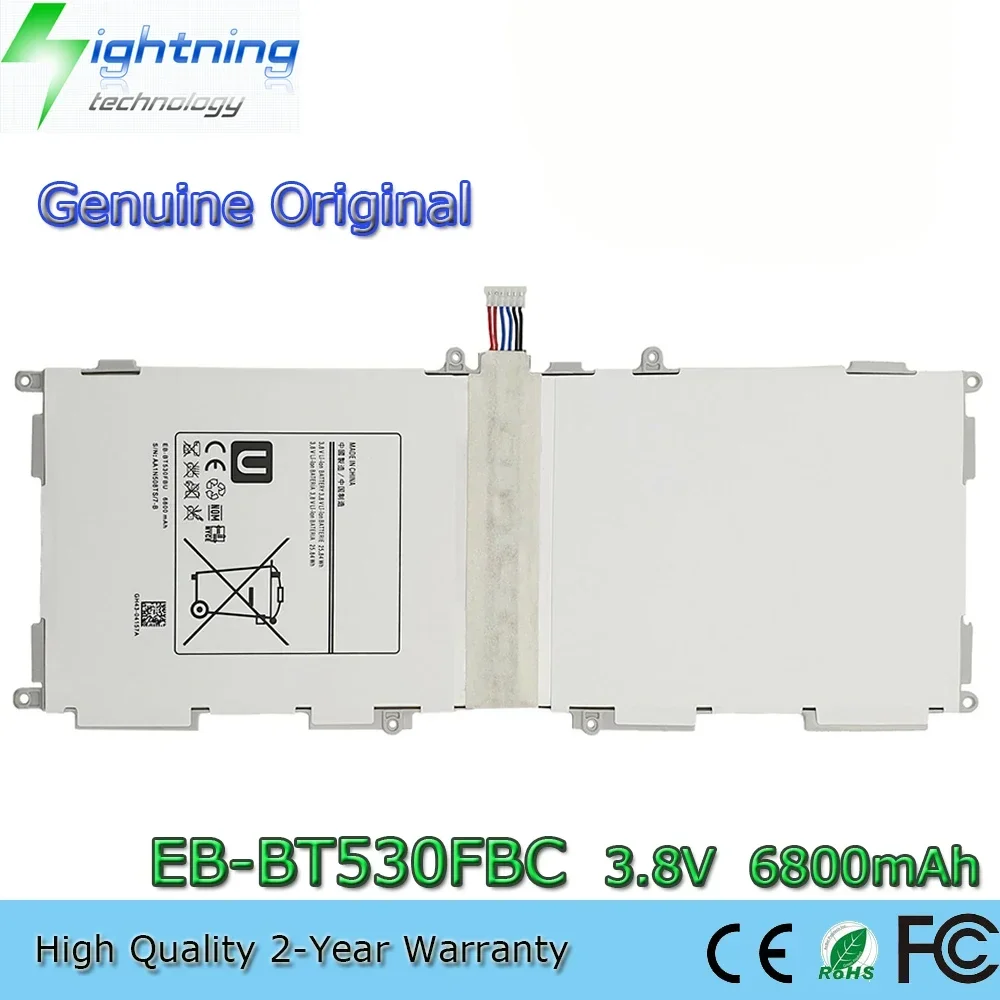 

Новый оригинальный аккумулятор для ноутбука EB-BT530FBC 3,8 В 6800 мАч для Samsung Galaxy TAB 4 10,1 дюйма T530 T531 T535 EB-BT530FBU и т. д.