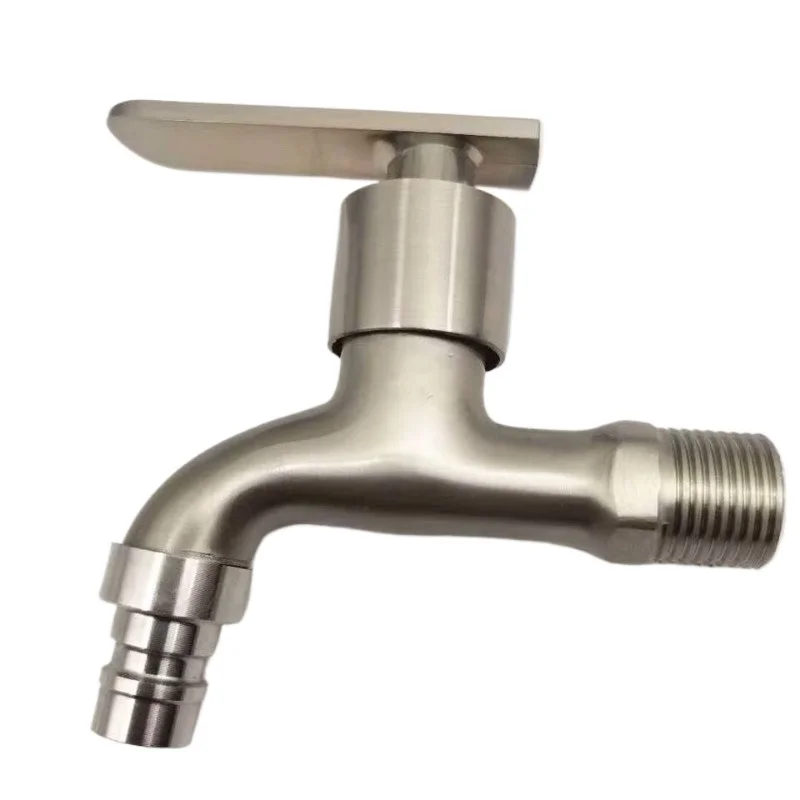 1/2 Inch Interface 304 Stainless Steel Body Plastic Handle, Thickened Faucet Household/washing Machine Explosion-proof Faucet
