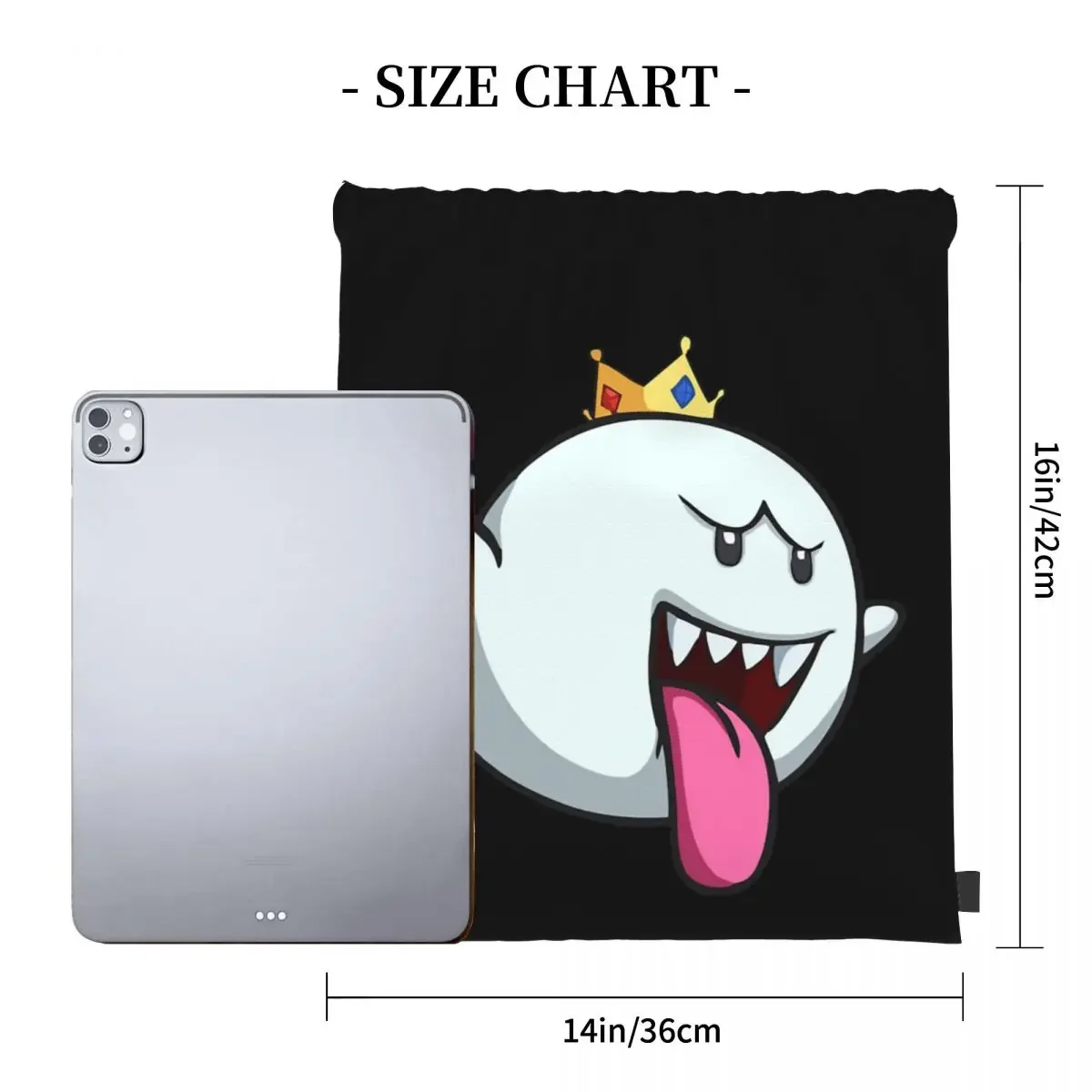 King Boo Throw Blanket46 Backpacks Casual Portable Drawstring Bags Drawstring Bundle Pocket Storage Book Bags For Travel School