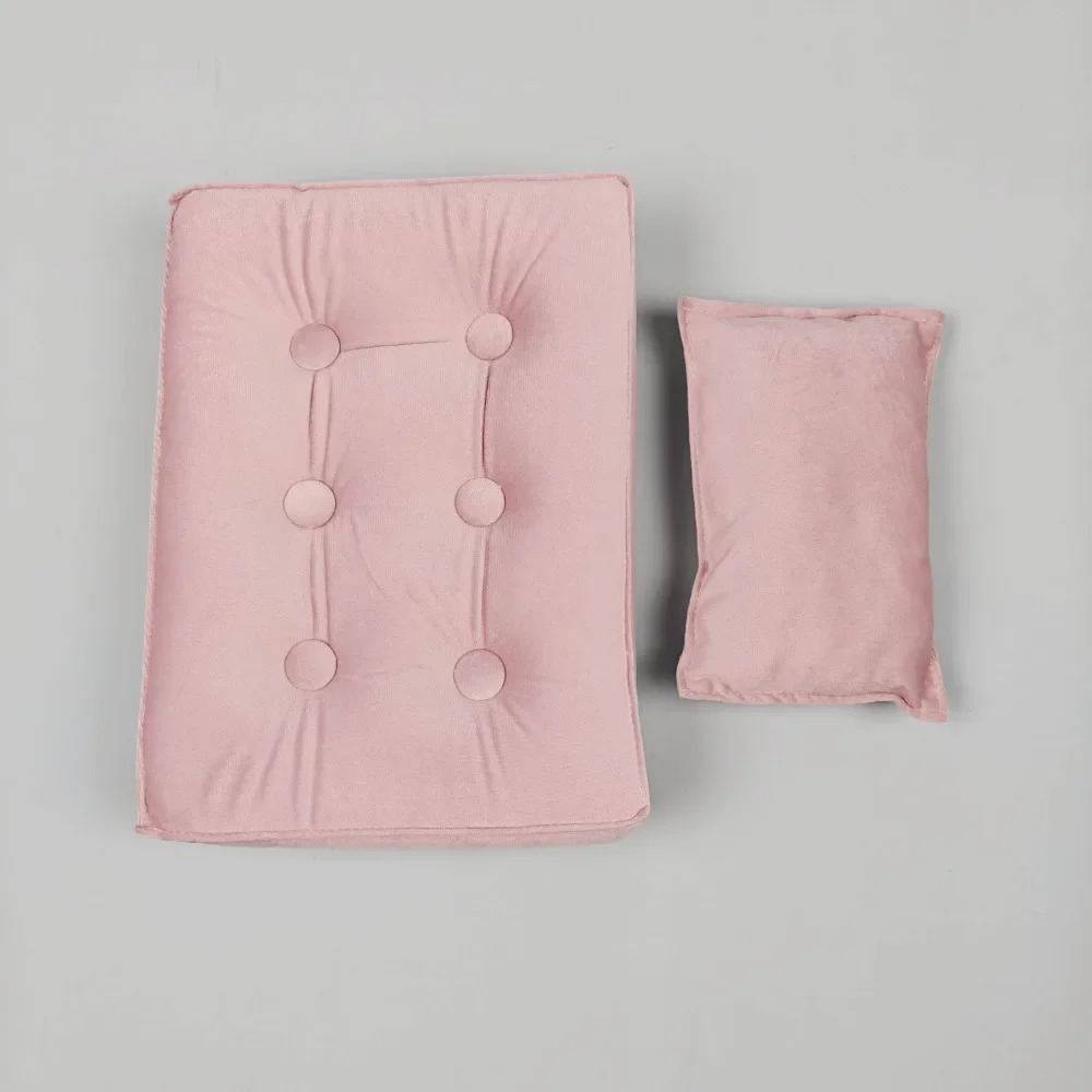 Velvet Colchão Pillow Set para o bebê recém-nascido, Fotografia Props, Estúdio de Tiro Acessórios, Cama Almofada, Mat, Foto Props