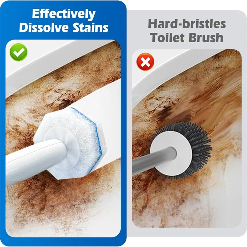 

ABSE-50PCS Toilet Wand Refill Disposable Wand Heads Compatible With All Toilet Wand Refills, Disposable Toilet Brush