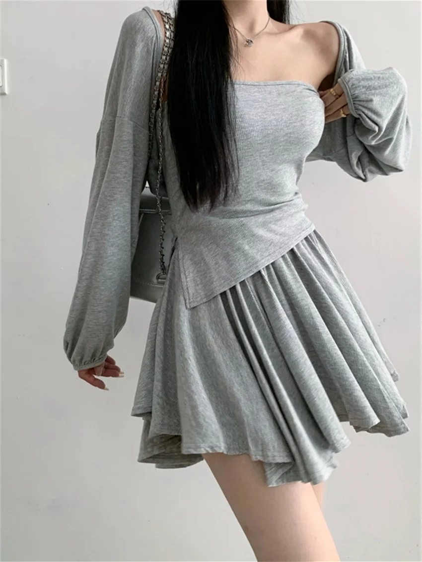 

Alien Kitty Hot Girls Women Three Pieces Suits Autumn Casual Slim Coats Sexy 2023 New OL Tank Tops Mini Skirts Sets Office Lady