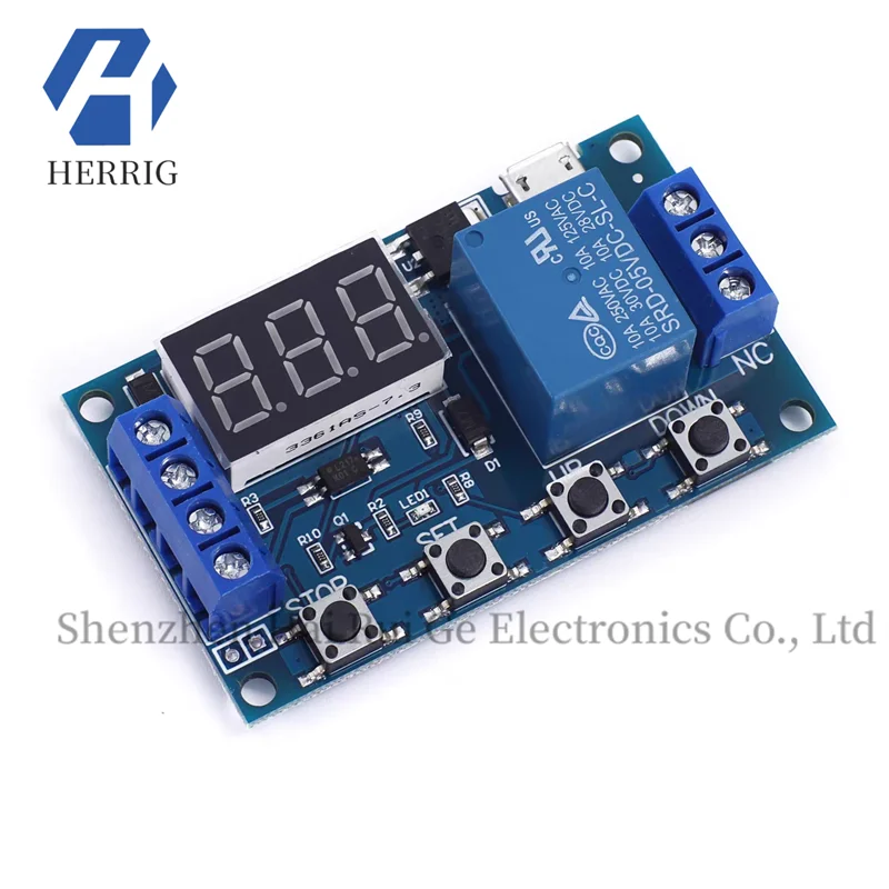 

One relay module, delay power-off, disconnect, trigger delay, cycle timing circuit switch