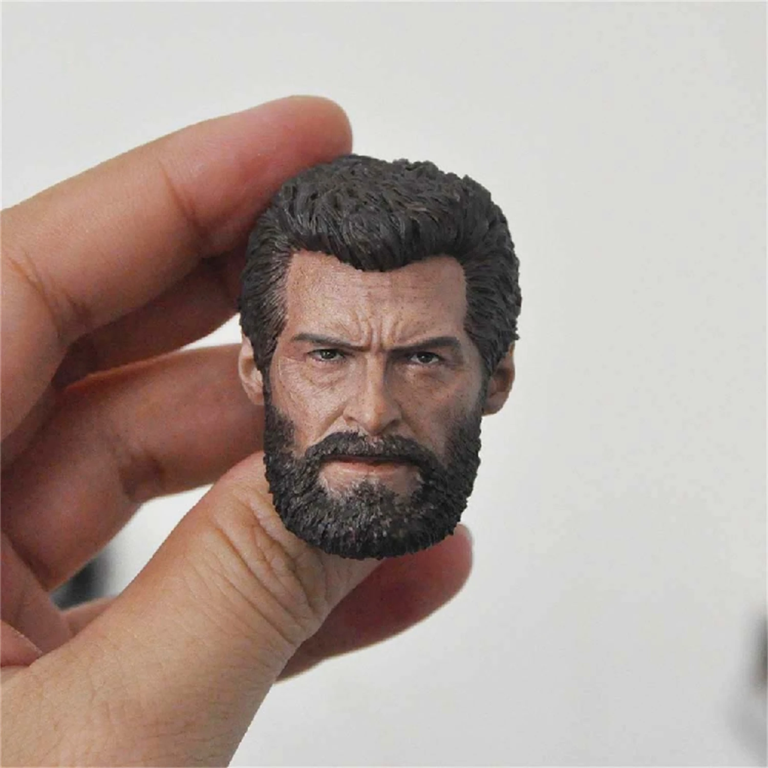 

1/6 Scale Oldman Wolverine Logan Head Carving Model Toys