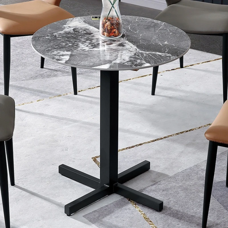 Dark gray simple business reception small, round table