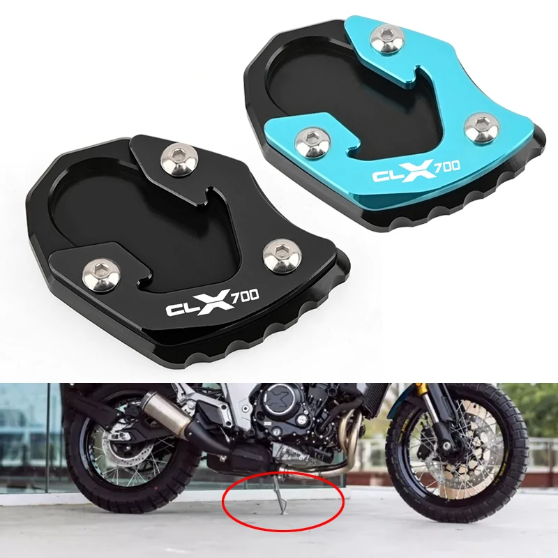 

For For CFmoto CLX 700 700CL-X 700CLX clx700 CL-X Motorcycle Accessories CNC Kickstand Side Stand Extension Support Plate