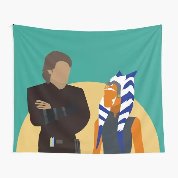 Ahsoka And Anakin  Tapestry Travel Art Decoration Wall Blanket Room Towel Mat Beautiful Decor Home Bedroom Hanging Printed