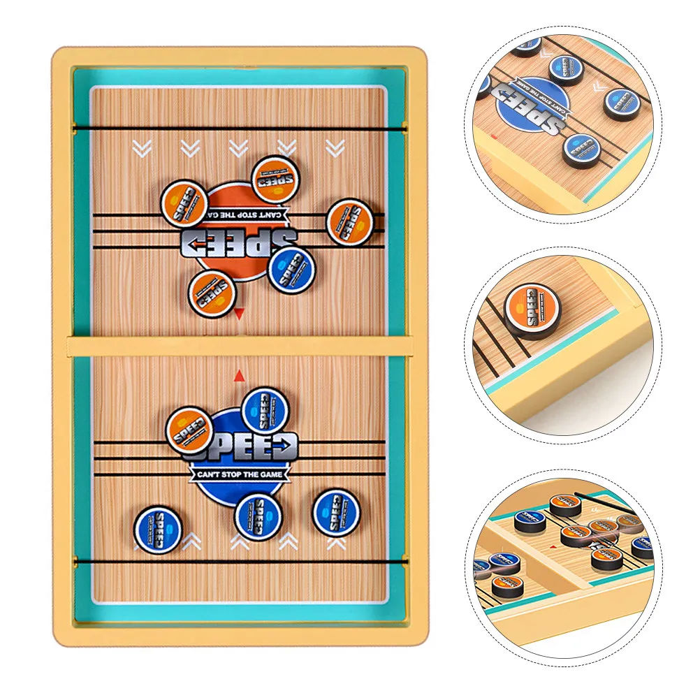 

1 Set Ejection Chess Battle Game Plastic Tabletop Game Child Parent Interactive Desktop Plaything Wood Color for Hands-on