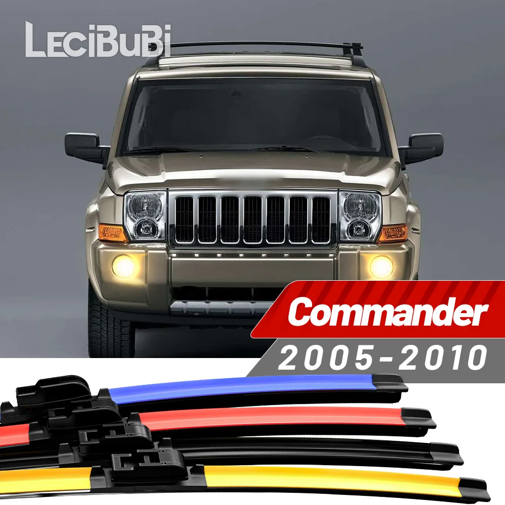 

2 шт. для Jeep Commander 2005-2010 2006 2007 2008 2009 щетки стеклоочистителя переднего стекла дворники