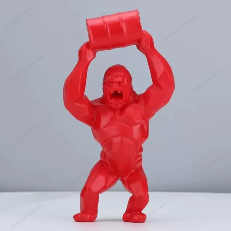 For Paint Bucket-lifting Orangutan Sculpture Ornament 20cm Creative Ornament, Sculpture Ins Decoration