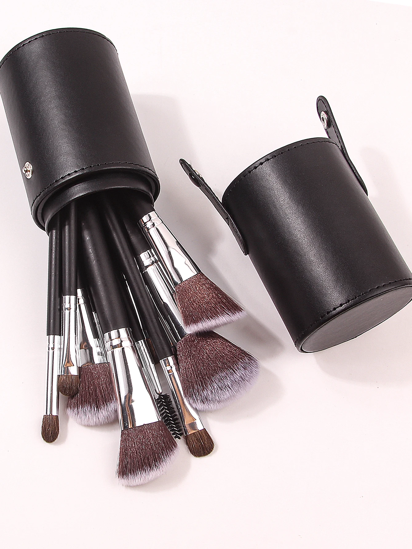 27 stücke Set Kombination 14 Make-up Pinsel Sets + 11 stücke Schwamm Set + 1 stücke Wasch objekte + 1pcspu Leder Make-up Pinsel Aufbewahrung eimer