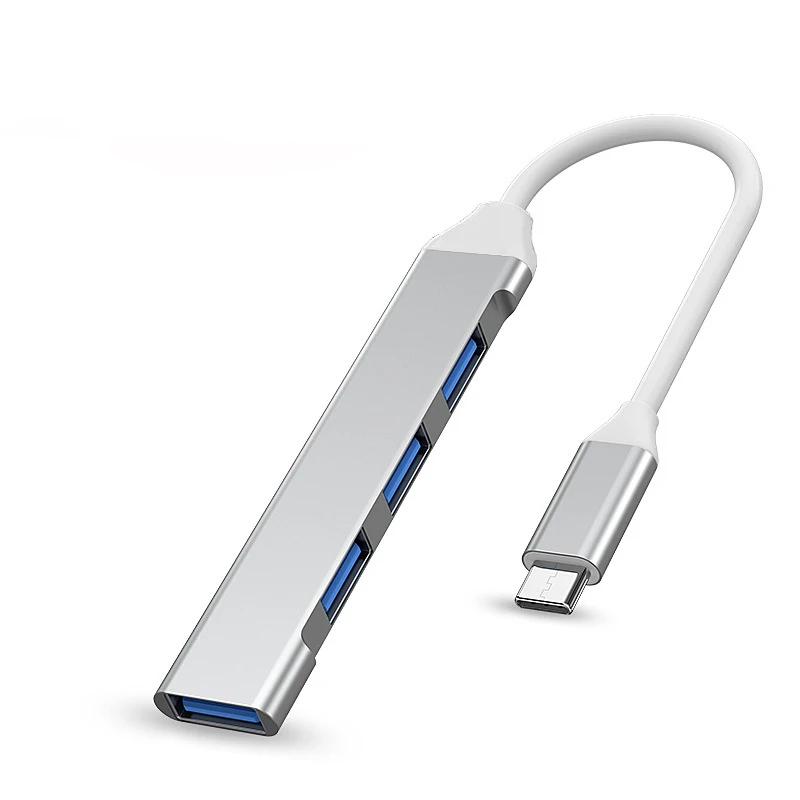 ฮับ USB 3.0 Type C 4พอร์ตฮับความเร็วสูง OTG ตัวแยกพอร์ตหลายพอร์ตอุปกรณ์คอมพิวเตอร์สำหรับ Mac bookpro/iphone