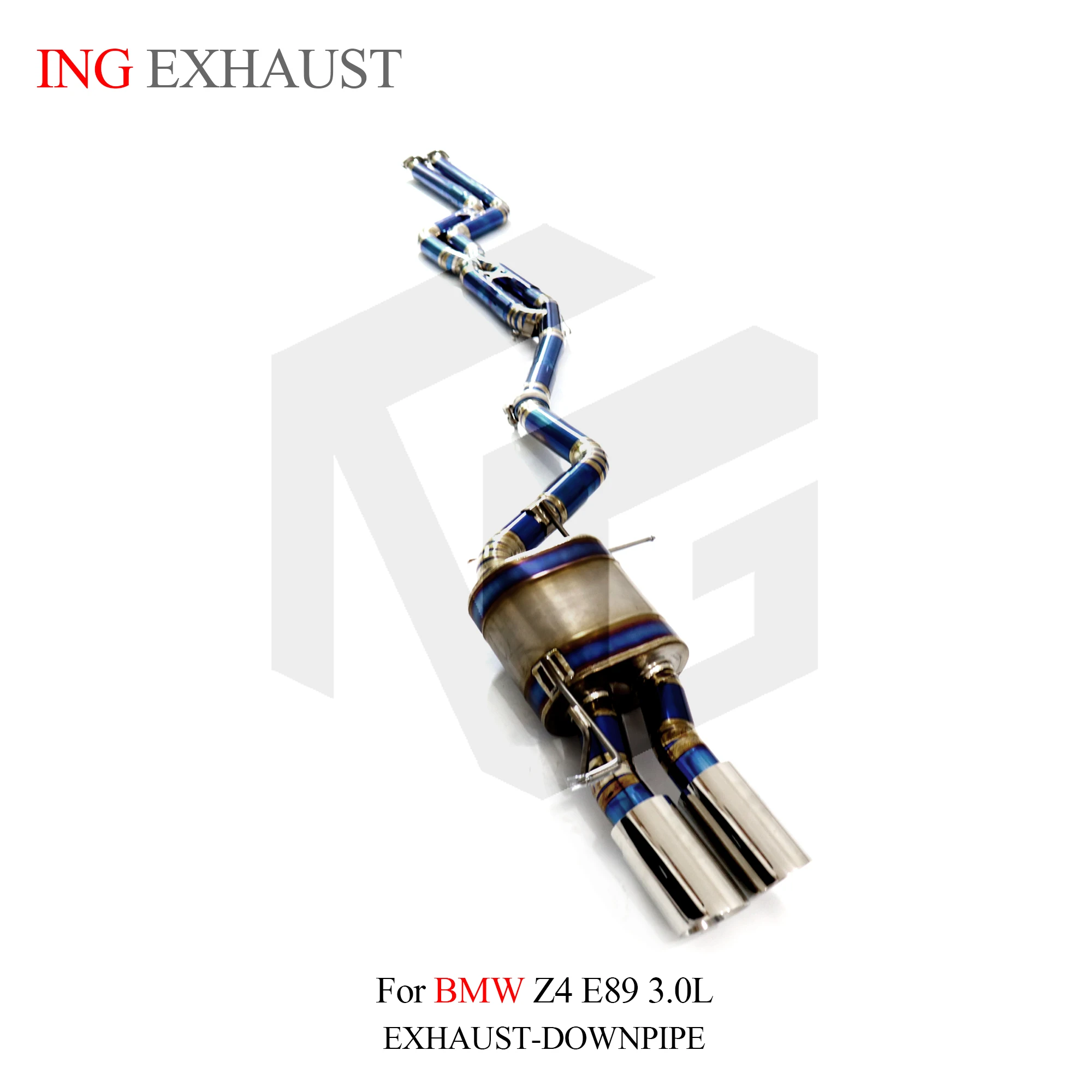 ING Titanium Alloy Valve Catback for BMW Z4 E89 3.0L Engine Muffler Displacement Blue color Tube Power Exhaust Escape System