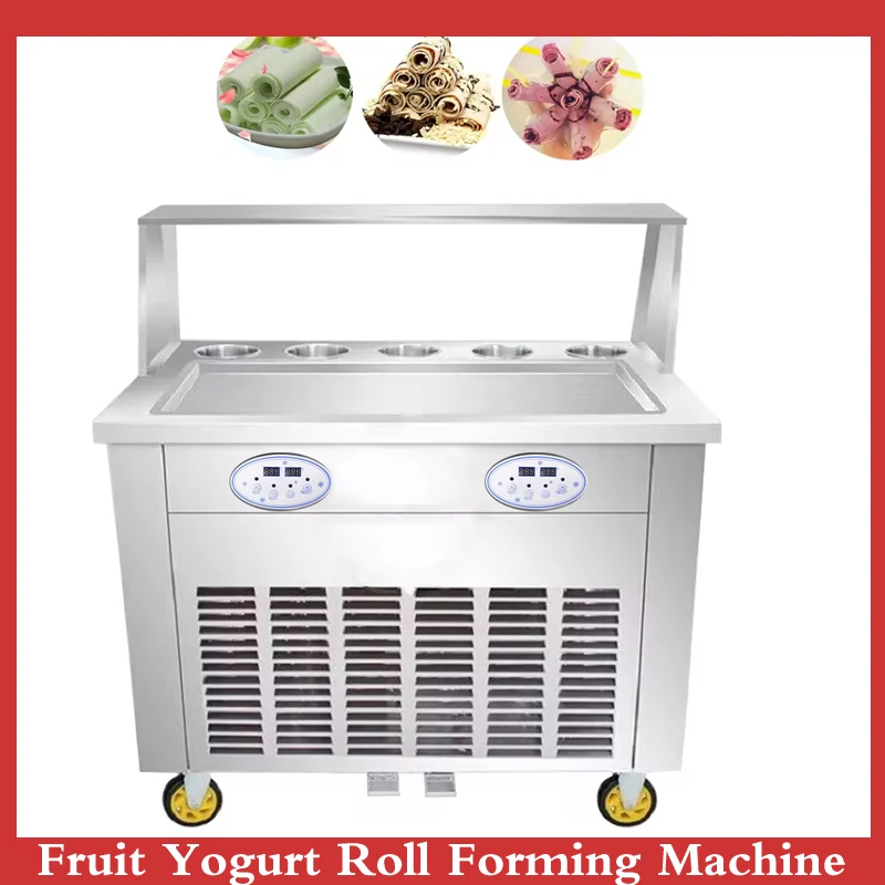 Large Capacity Single Pot Frozen Ice Cream Machine, Commercial Fried Yogurt Machine, Blueberry Yogurt Roll Machine