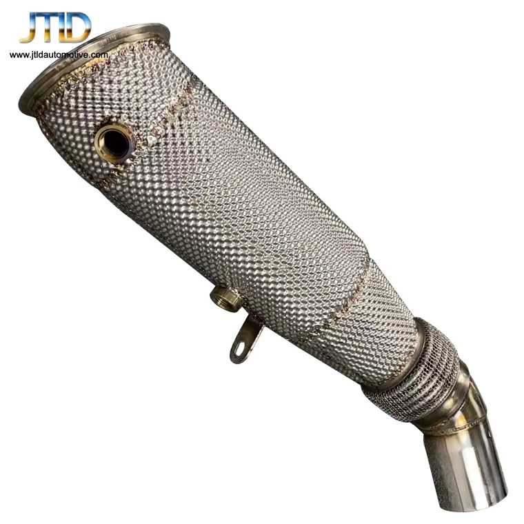 JTLD Exhaust Downpipe for BMW N20 F30 2 3 4 5 Series Car Accessories With Heat Shield without Catalytic Converter