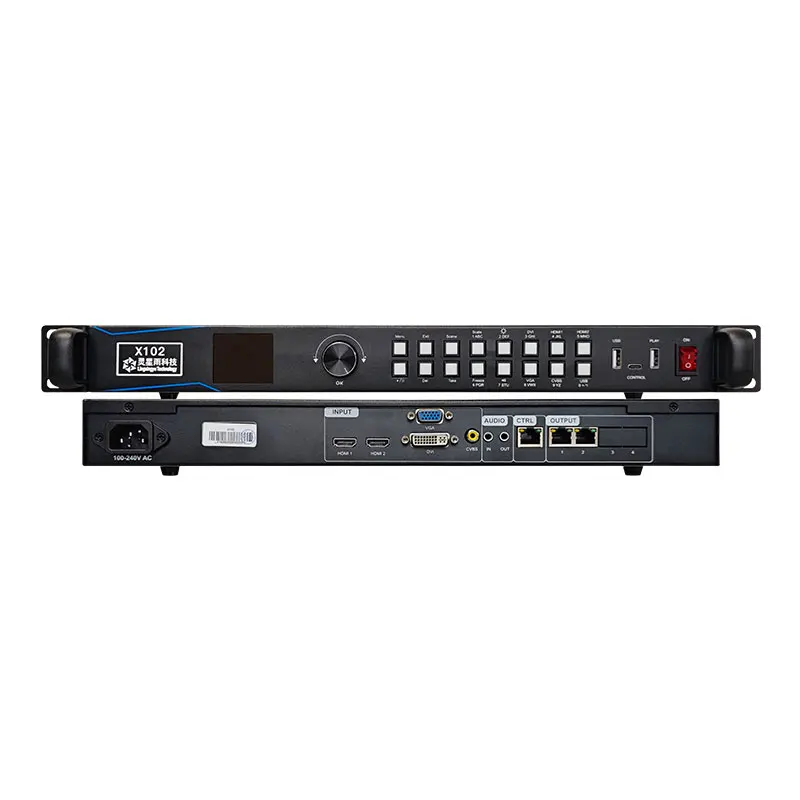 Imagem -02 - Led Video Dvi Processor All-in-one Studio Displays Controlador Suporta Receber Cartões Rv908h Rv908m32 Novo 2024 Linsn-x102