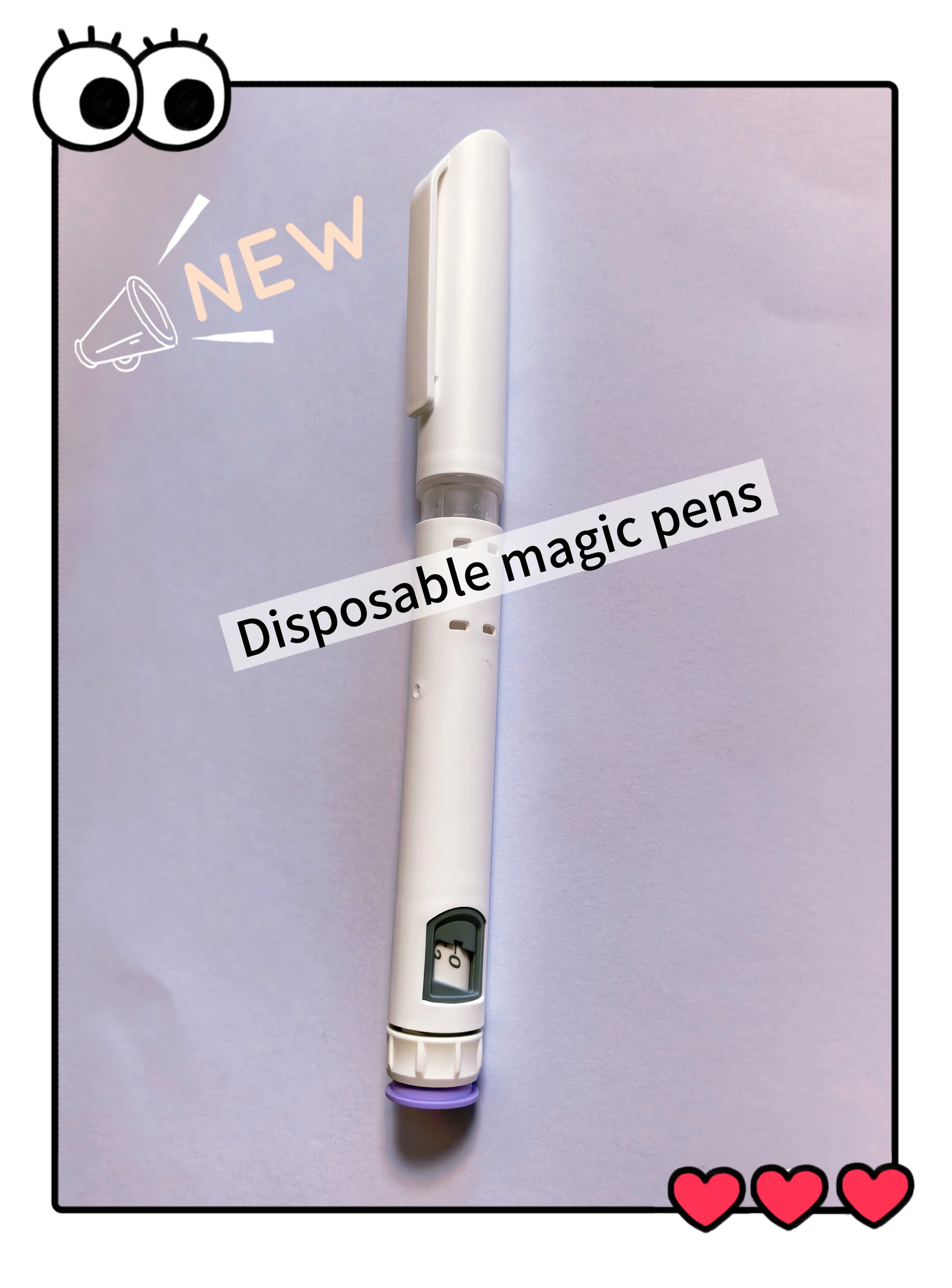 

Purple disposable magic pen (excluding medicat) can be used for regenerating growth hormone and insulin injection pens 10 pieces