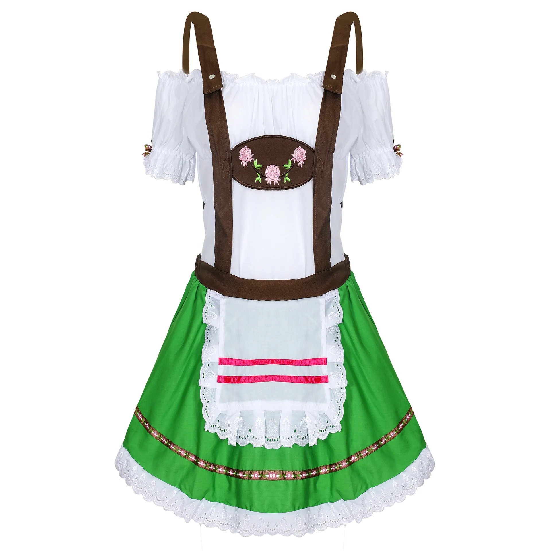 Green Irish Brace Beer Festival Clothing Maid Carnival Party Beer dress