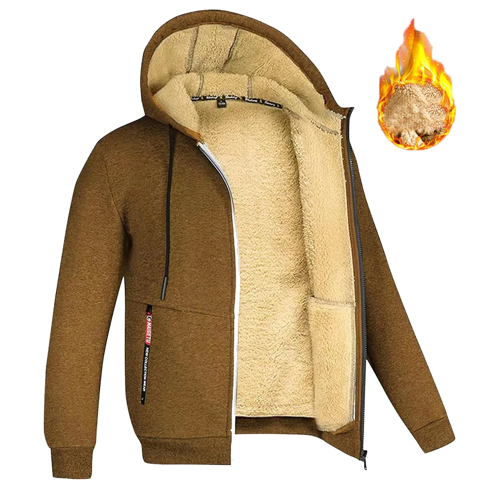 Winter Windproof Warm Thick Fleece Jackets Men Fashion Casual Coat Male Autumn Outwear Outdoor Classic Hooded Jacket For Men