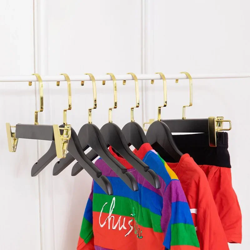 10pcs Non-slip Wooden Hangers Closet Organizer Pants Hangers Coat Suit Wardrobe Clothes Storage Drying Rack High Quality