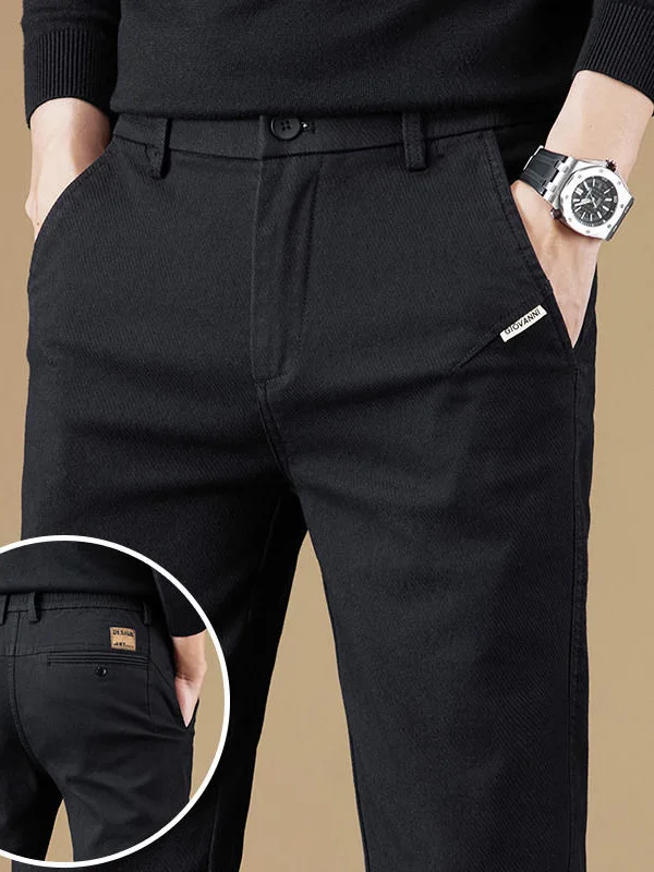 

Men's Casual Straight Leg Work Trousers Durable Comfortable Elastic Versatile Construction Site Wear Resistant Long Pants