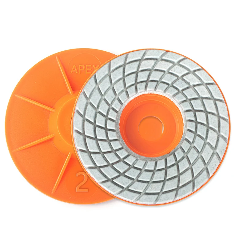 1Pc 4 Inch 100mm Abrasive Buckle Lock Diamond Wet Polishing Pad Flexible Disc For Stone Quartz Marble Granite Concrete Grinding