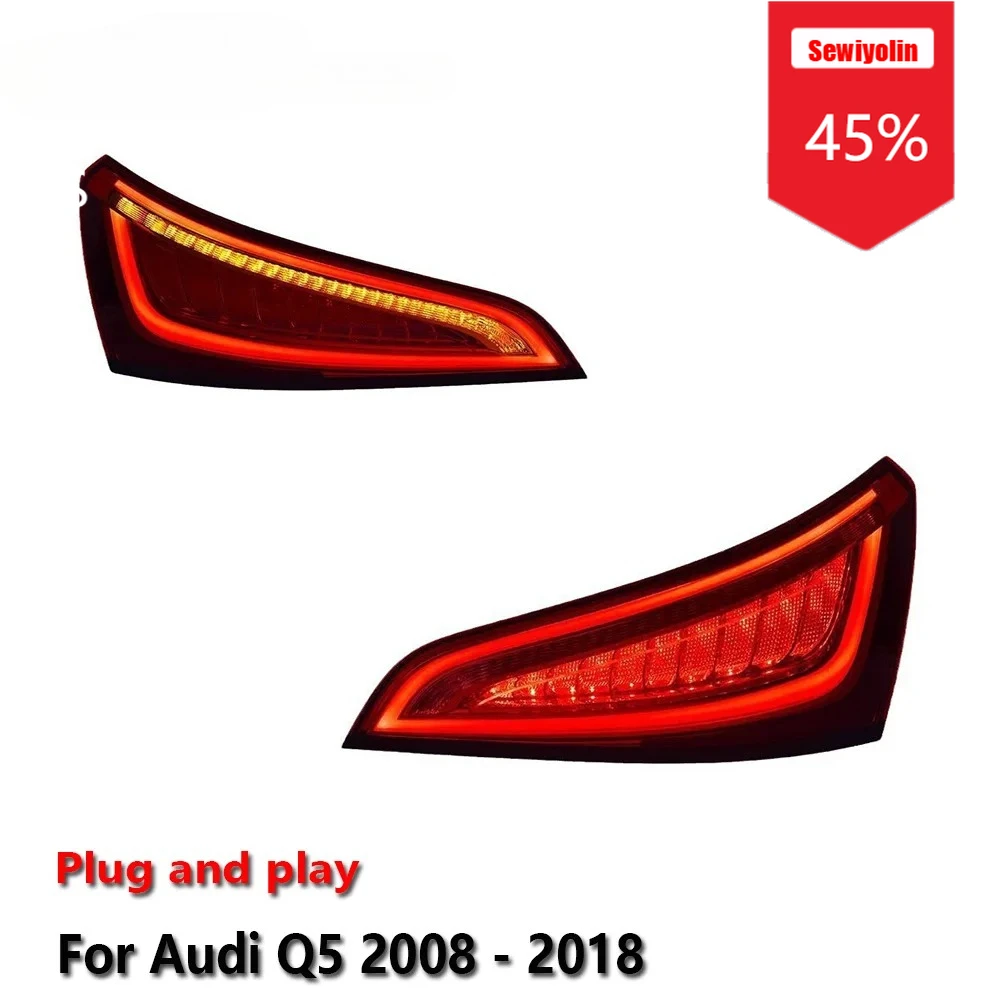

Sewiyolin Car Accessories LED Trailer Lights Tail Lamp For Audi Q5 2008 - 2018 Rear DRL Signal Automotive Plug And Play