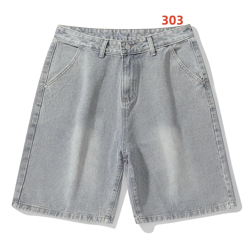 

2024 Summer Shorts Men Loose Vintage Denim Basic SimpleHot Sale High Waist Leisure Streetwear Short